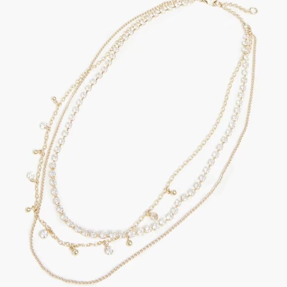 J.Crew Factory Crystal Layering Necklace - Picture 2 of 7